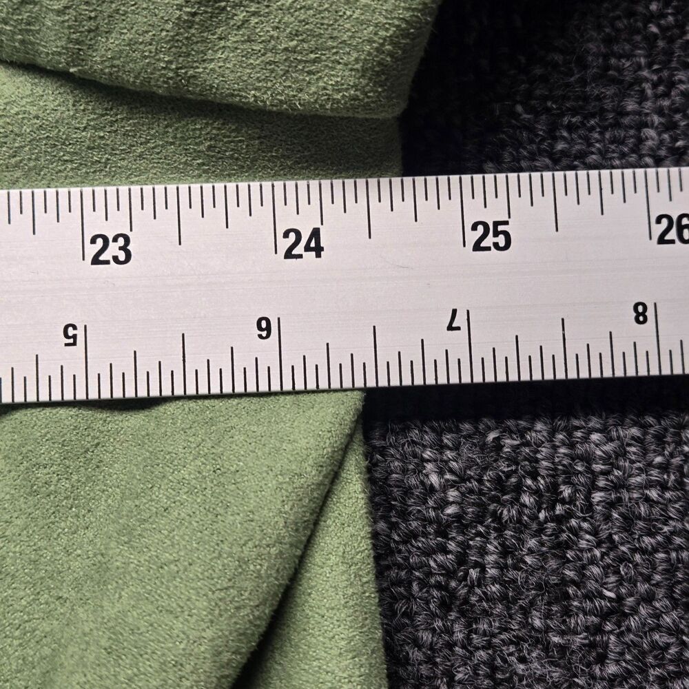 NEW CJ Banks Suede Jacket Women’s Plus 1X Green Zip Front Casual Coat 16/18W - Picture 8 of 13